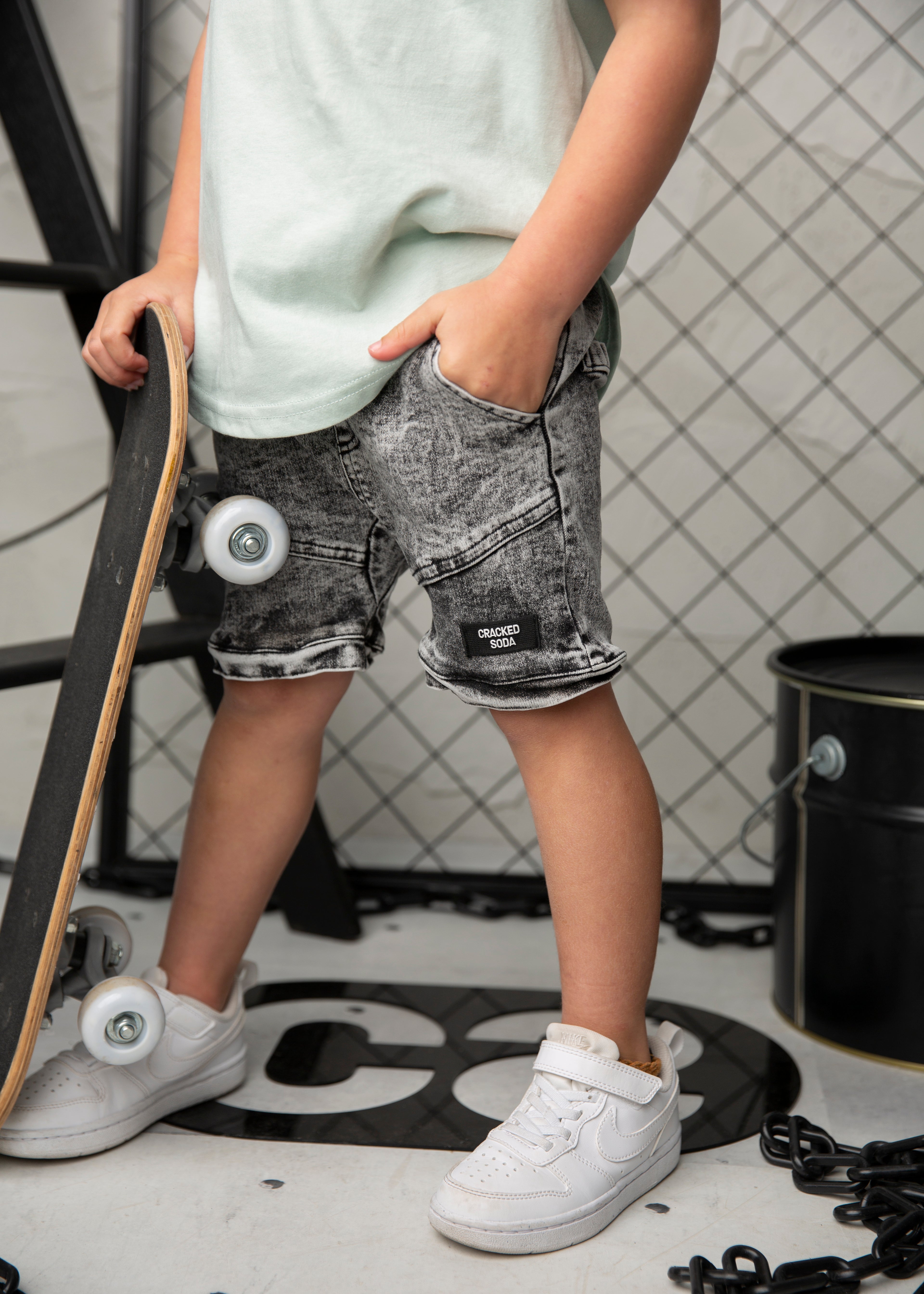 Mason Denim Short - Ash-Clothing-Cracked Soda
