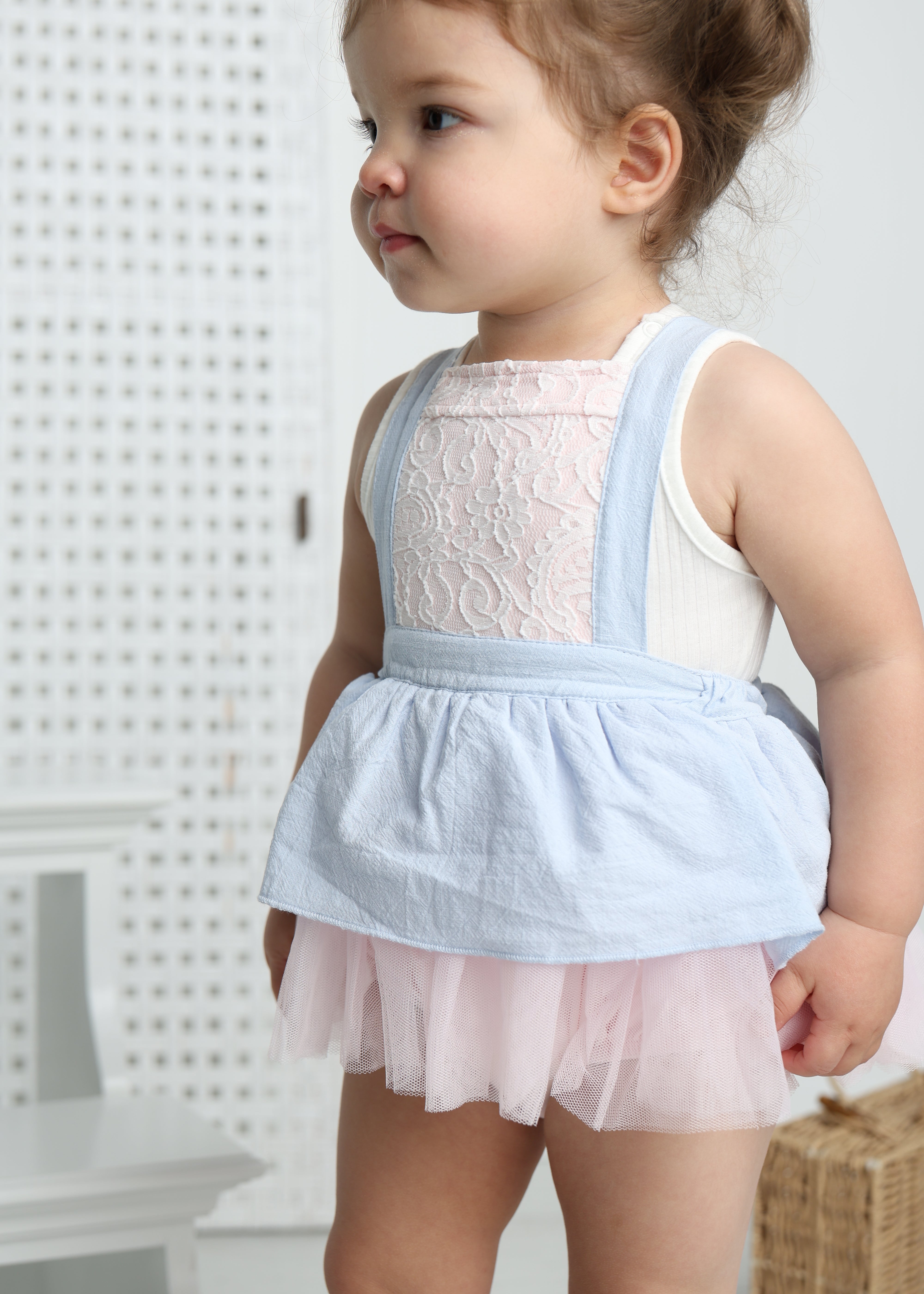 Emma Overall Dress - Blue/Pink-Clothing-Cracked Soda