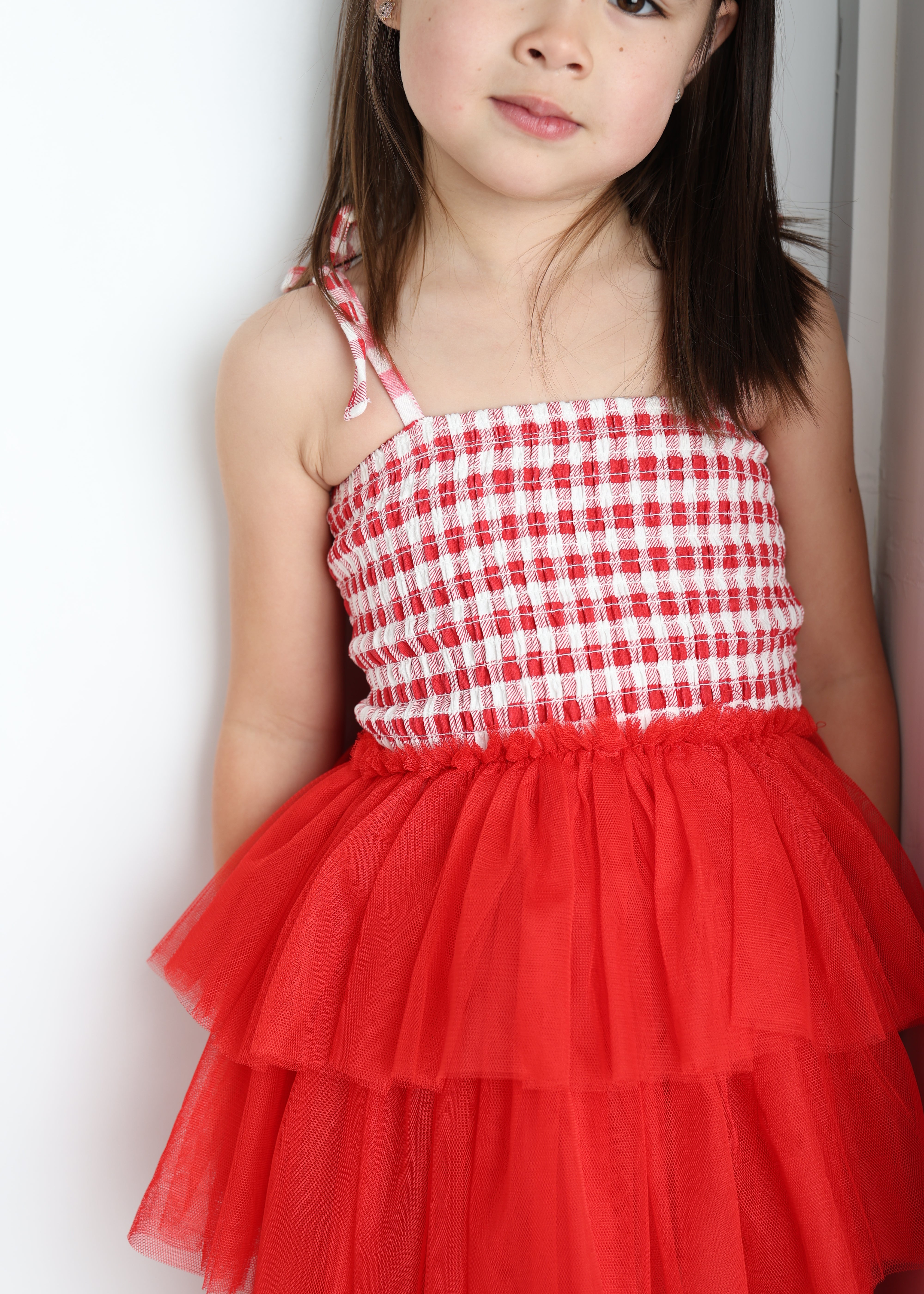 Poppy Check Layered Tutu-Clothing-Cracked Soda