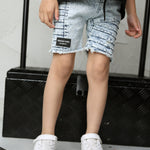 Rhodes Detailed Denim Shorts - Blue-Clothing-Cracked Soda