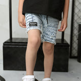 Rhodes Detailed Denim Shorts - Blue-Clothing-Cracked Soda