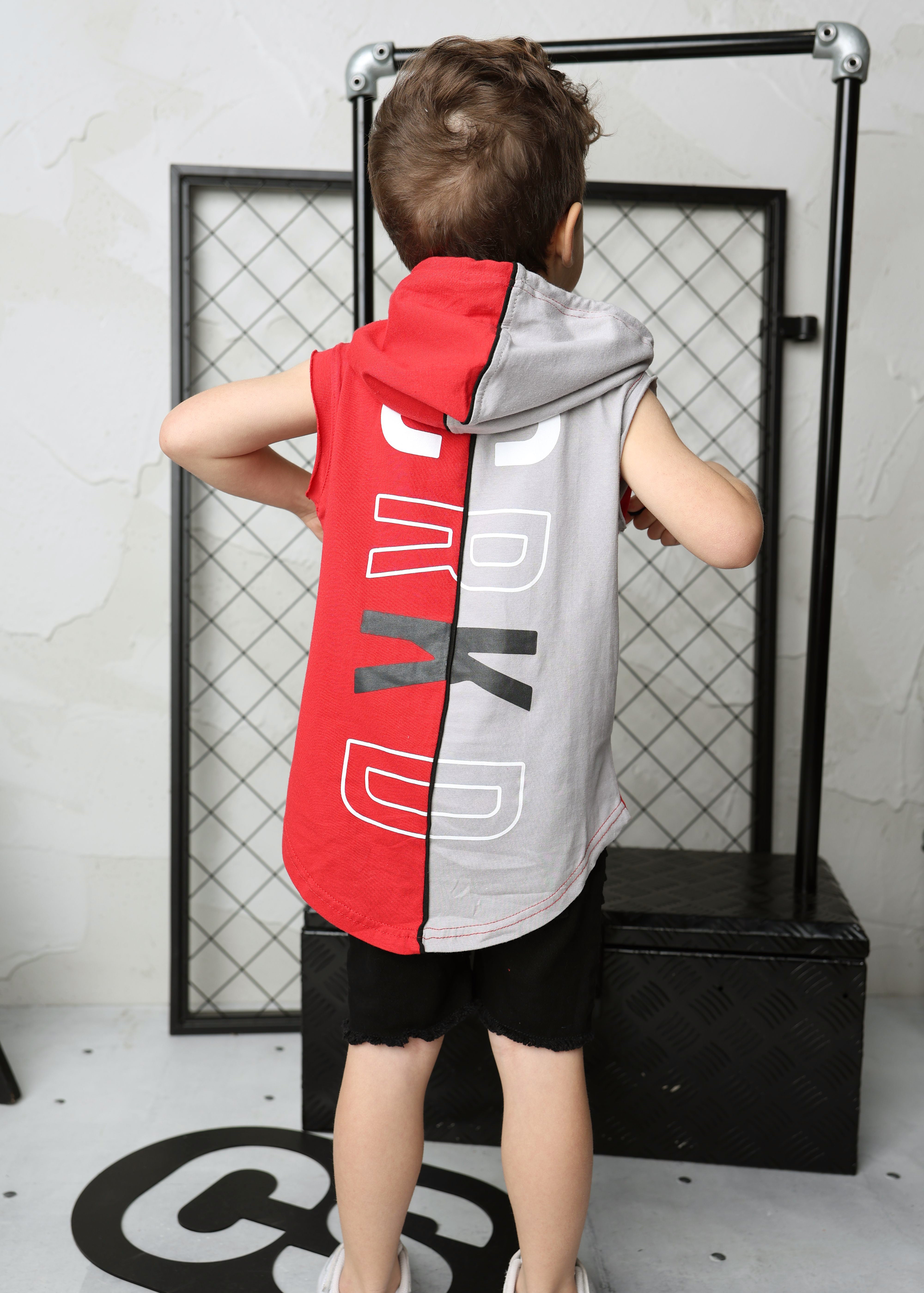 Josh CRKD Tank - Red/Grey-Clothing-Cracked Soda