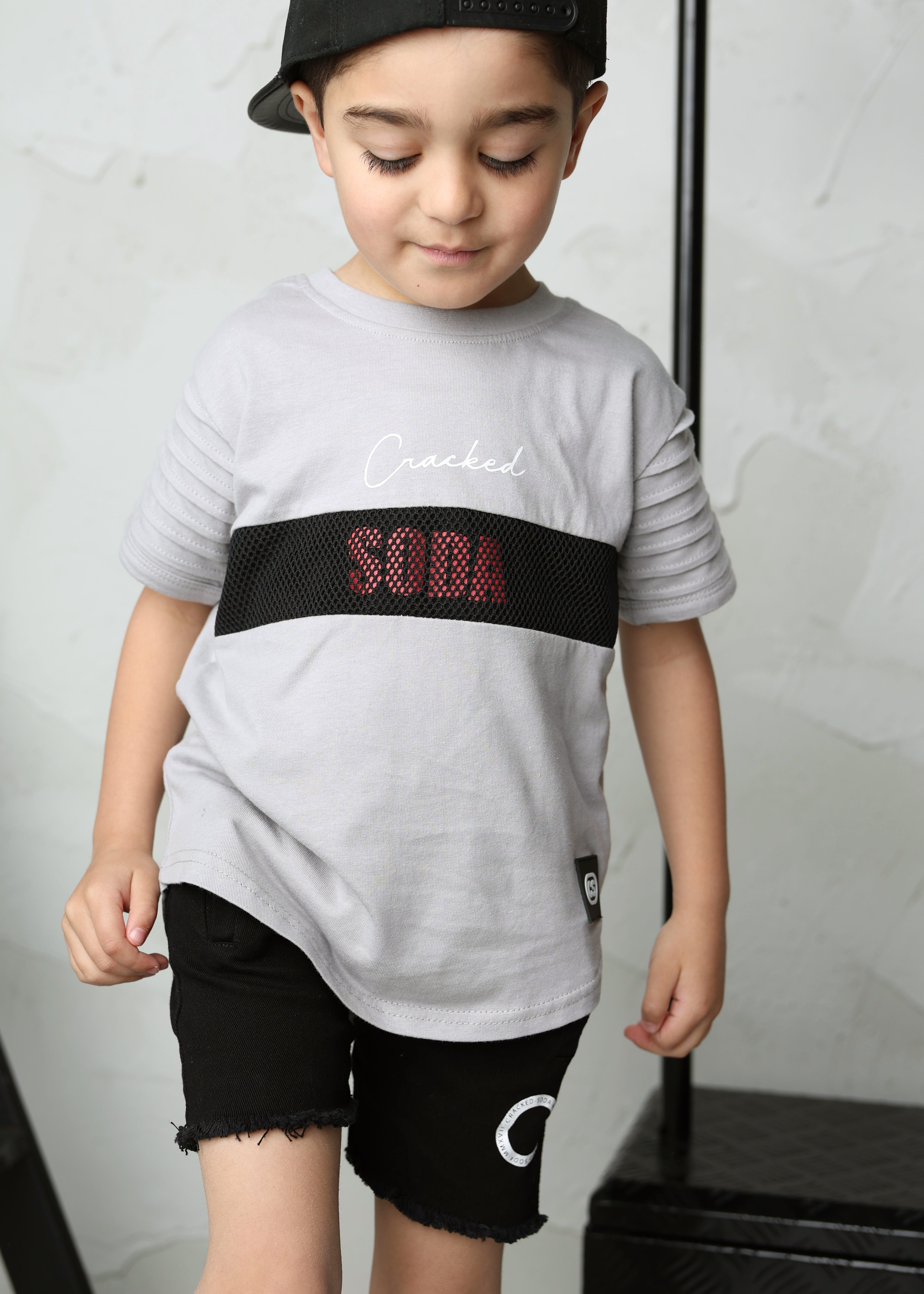 Sammy Detailed Tee - Grey-Clothing-Cracked Soda