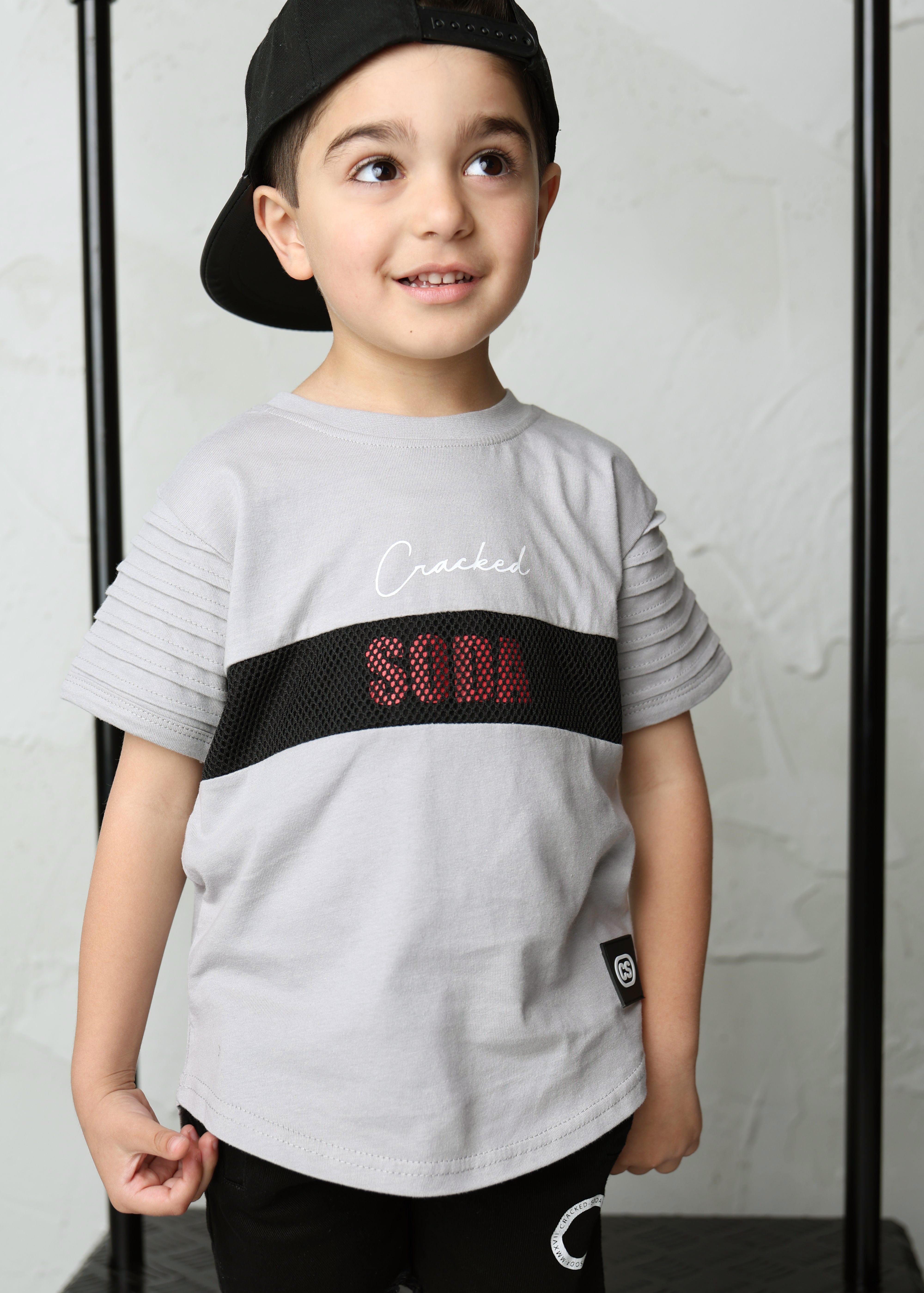 Sammy Detailed Tee - Grey-Clothing-Cracked Soda