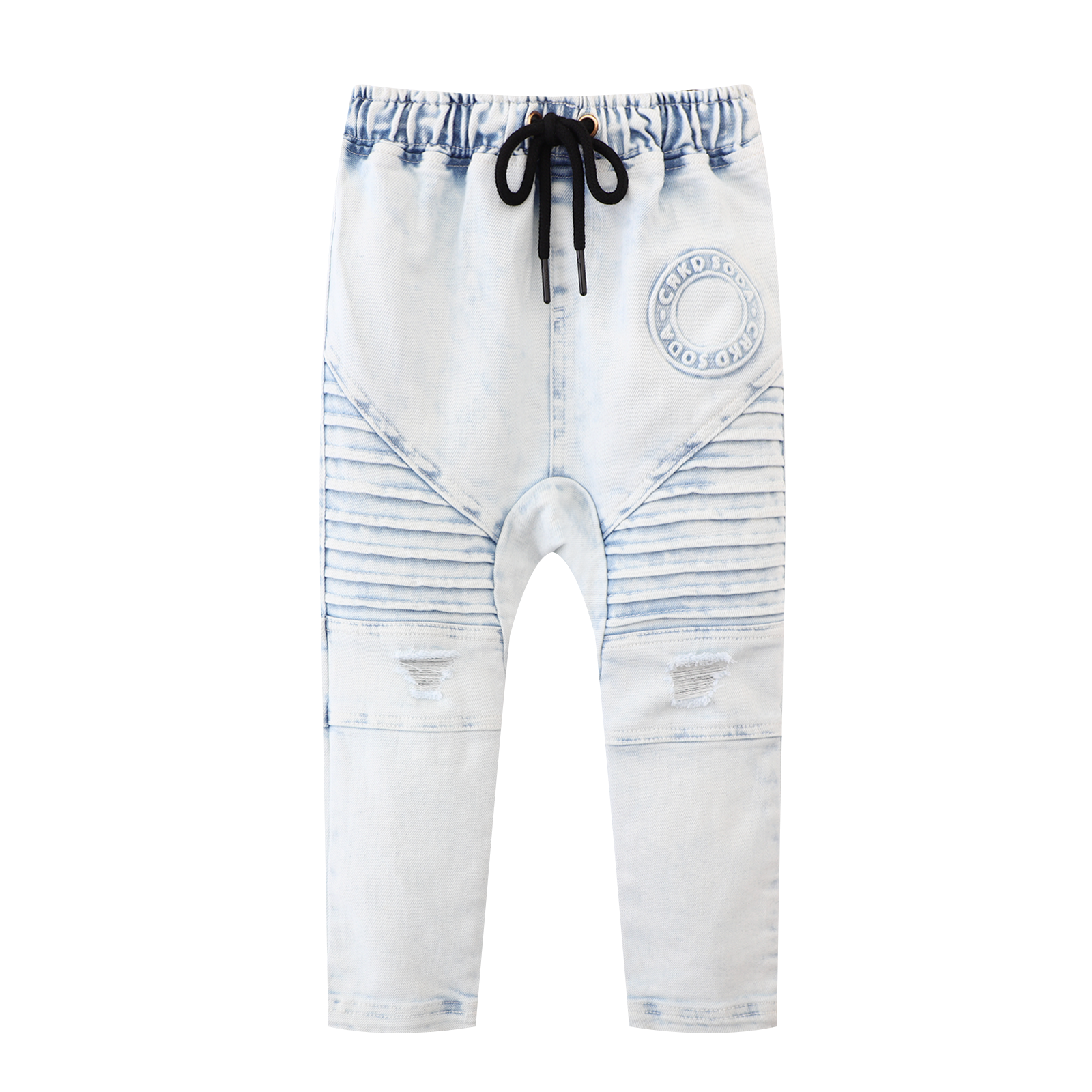 Mateo Embossed Jeans - Blue-Jeans-Cracked Soda