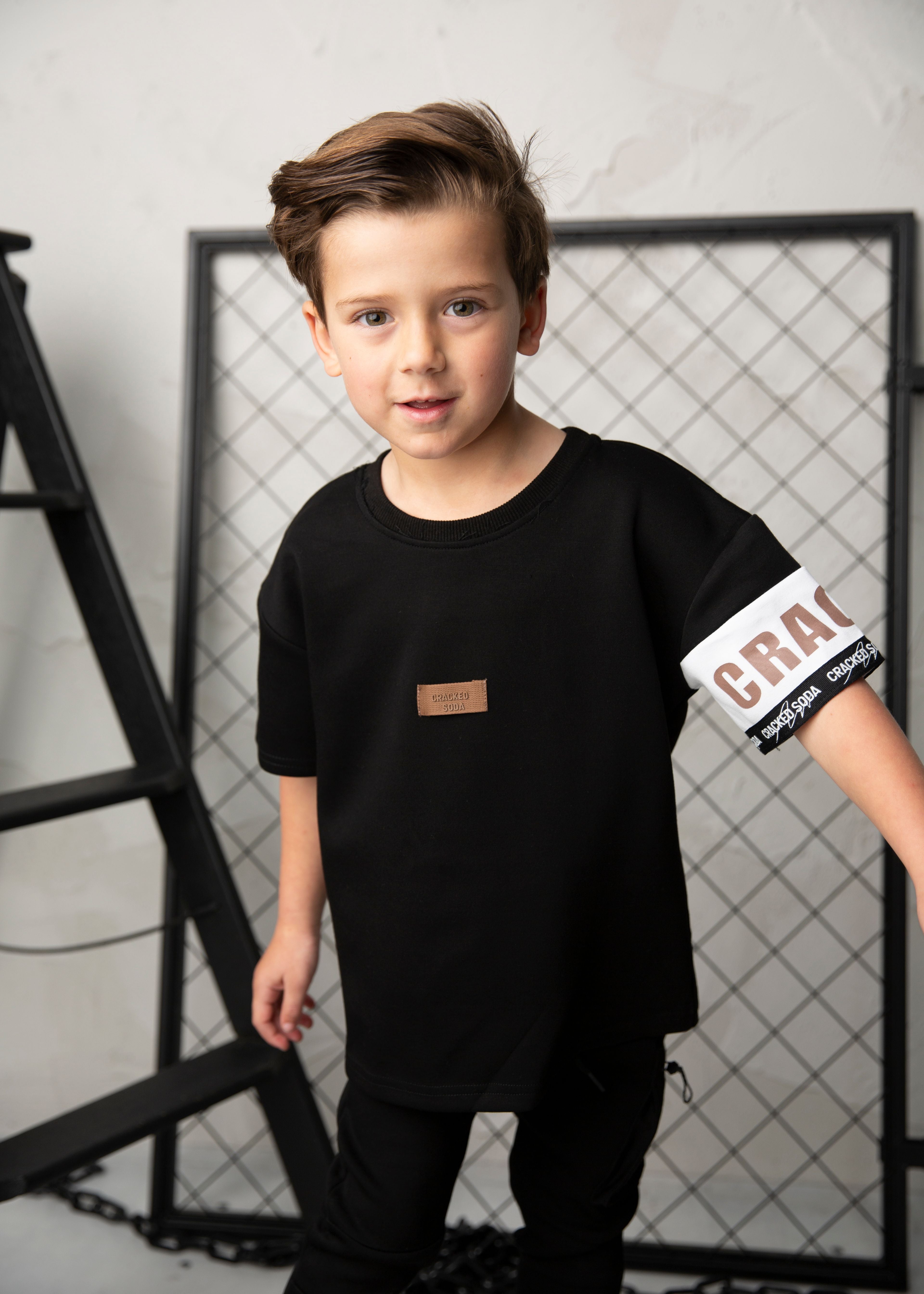 Dash Detailed Tee - Black-Clothing-Cracked Soda