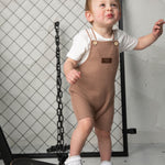 Dash Waffle Overall Set - Mocha-Clothing-Cracked Soda