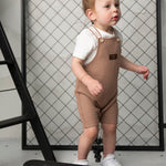 Dash Waffle Overall Set - Mocha-Clothing-Cracked Soda