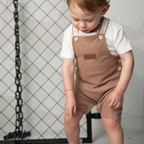 Dash Waffle Overall Set - Mocha-Clothing-Cracked Soda