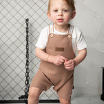 Dash Waffle Overall Set - Mocha-Clothing-Cracked Soda