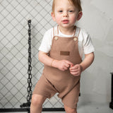 Dash Waffle Overall Set - Mocha-Clothing-Cracked Soda