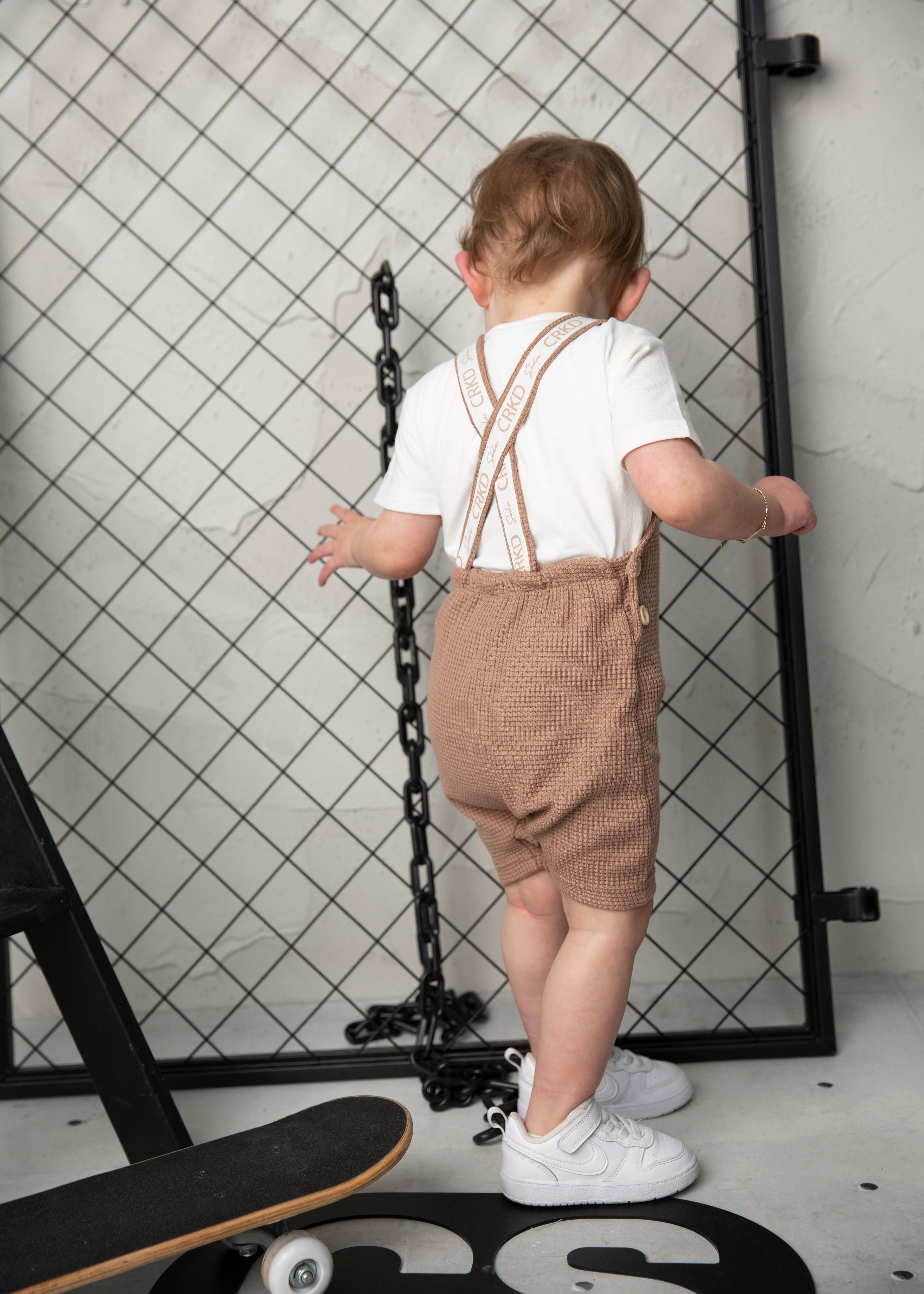 Dash Waffle Overall Set - Mocha-Clothing-Cracked Soda