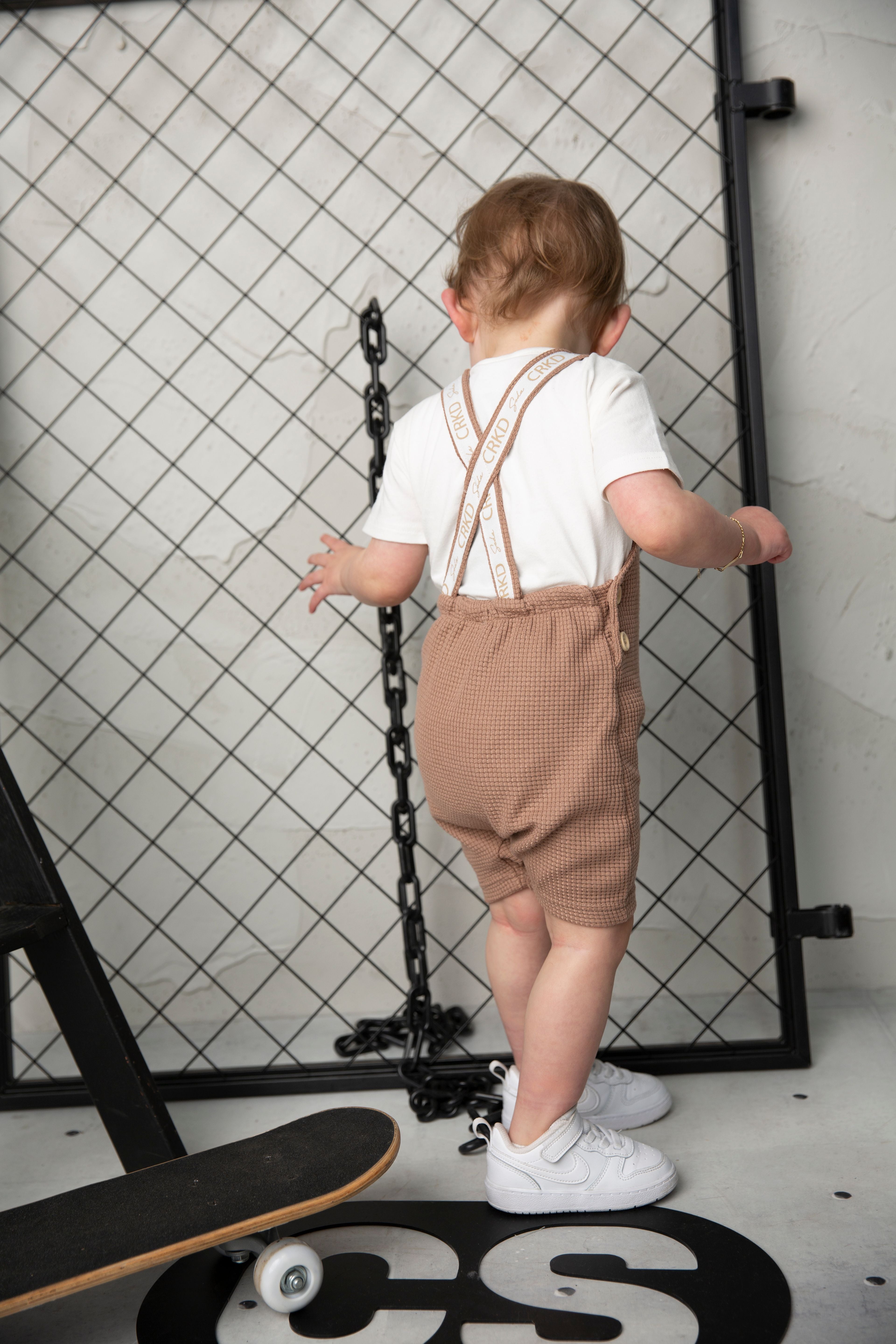 Dash Waffle Overall Set - Mocha-Clothing-Cracked Soda