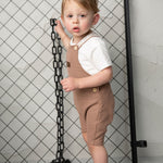 Dash Waffle Overall Set - Mocha-Clothing-Cracked Soda