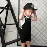 Luca Waffle Overal Set - Black-Clothing-Cracked Soda