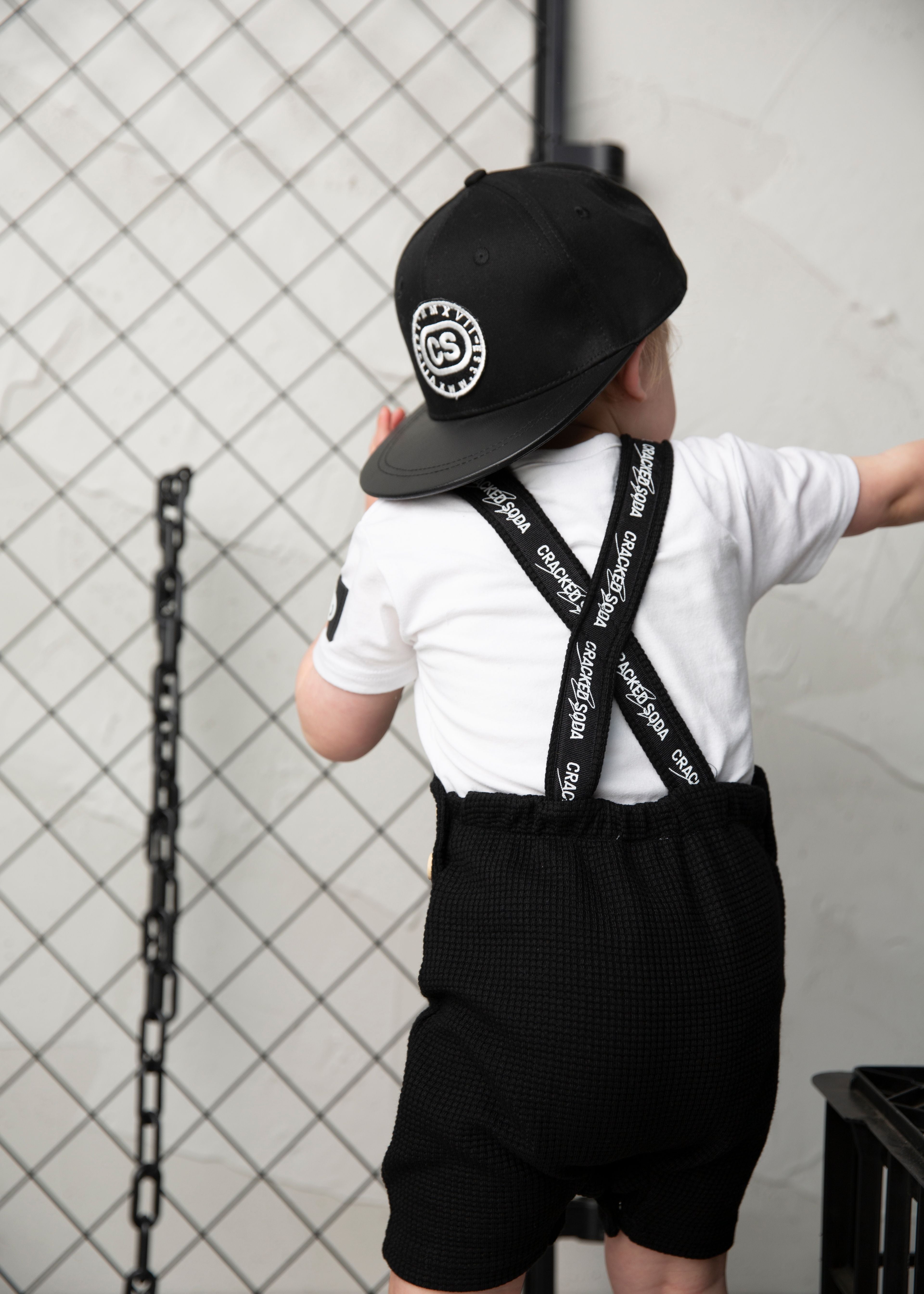 Luca Waffle Overal Set - Black-Clothing-Cracked Soda