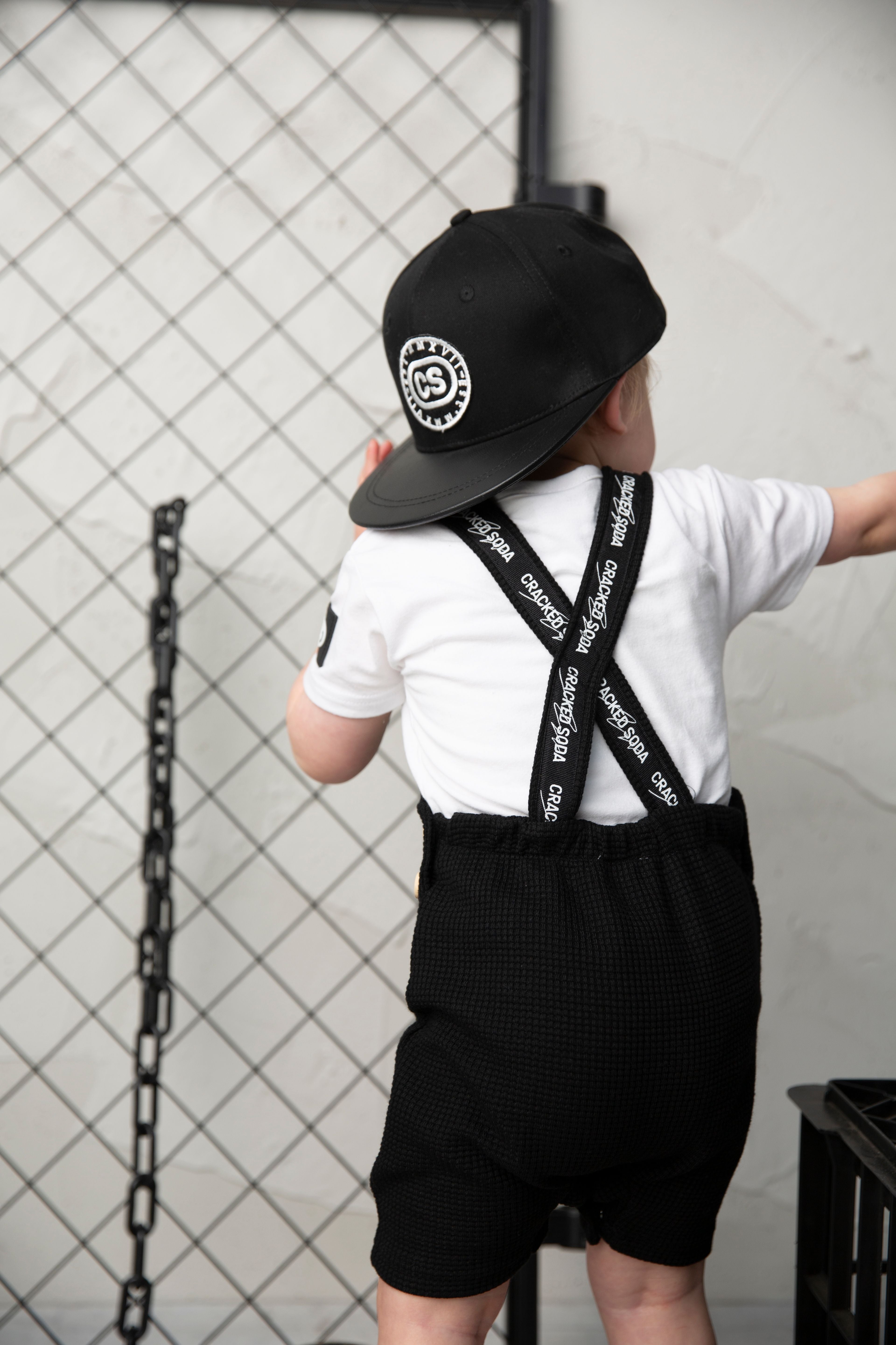 Luca Waffle Overal Set - Black-Clothing-Cracked Soda