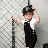 Luca Waffle Overal Set - Black-Clothing-Cracked Soda