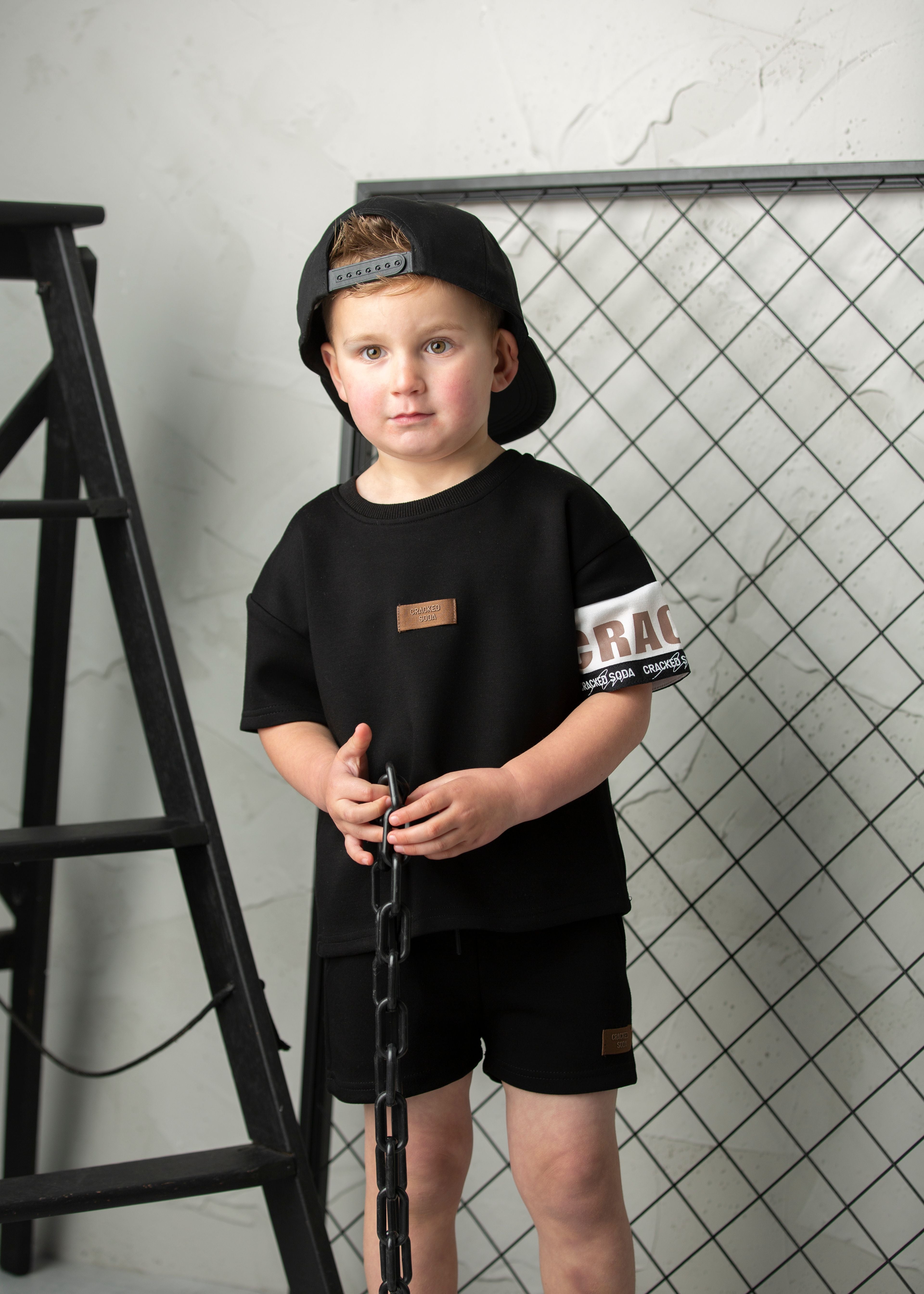 Luca Shorts - Black-Clothing-Cracked Soda