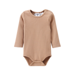 Winter Ribbed Fleece Bodysuit - Biscuit-Clothing-Cracked Soda