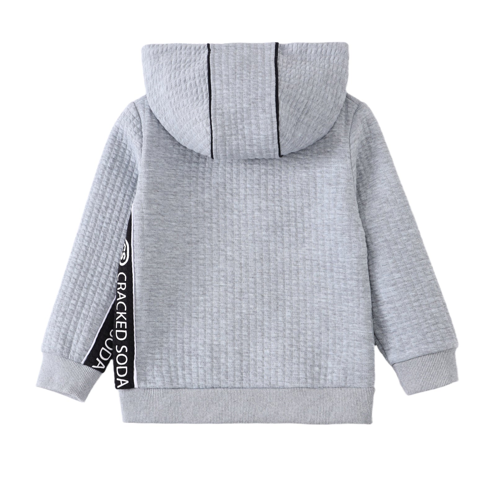 Ashton Textured Hoodie - Grey-Clothing-Cracked Soda