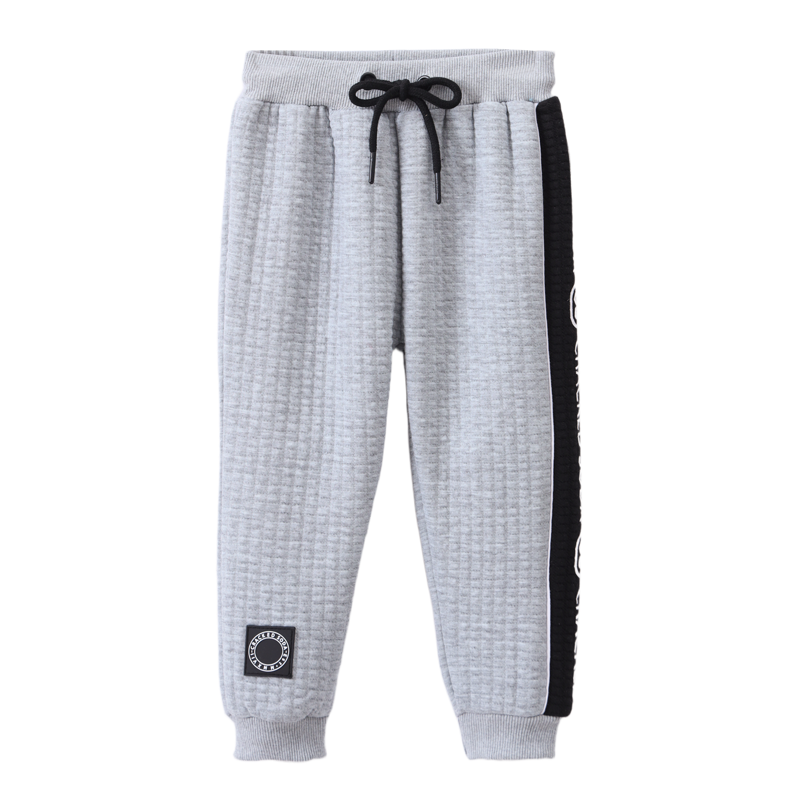 Ashton Textured Trackpants - Grey-Clothing-Cracked Soda