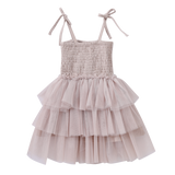 Harper Ruched Layered Tutu Sand-Clothing-Cracked Soda