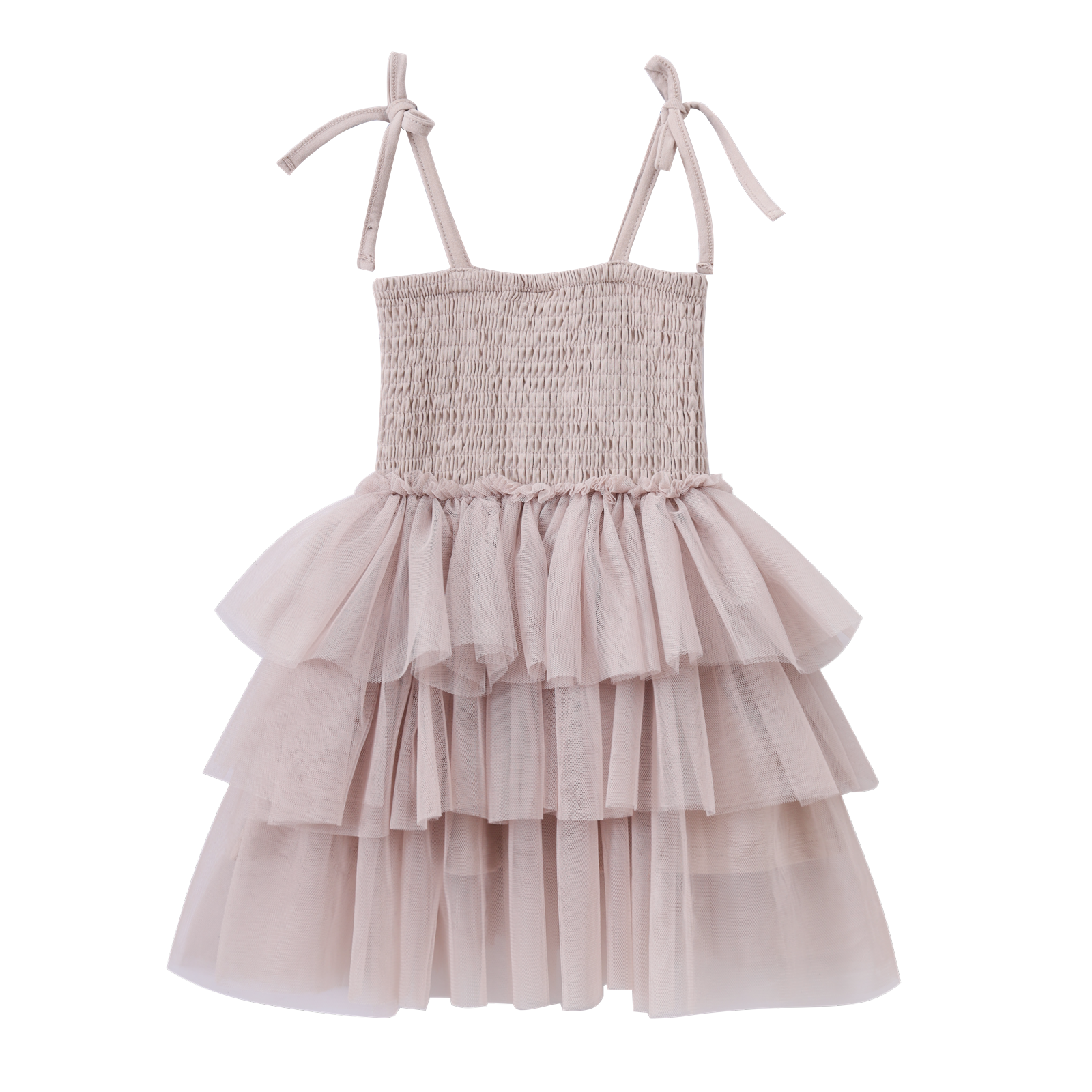Harper Ruched Layered Tutu Sand-Clothing-Cracked Soda