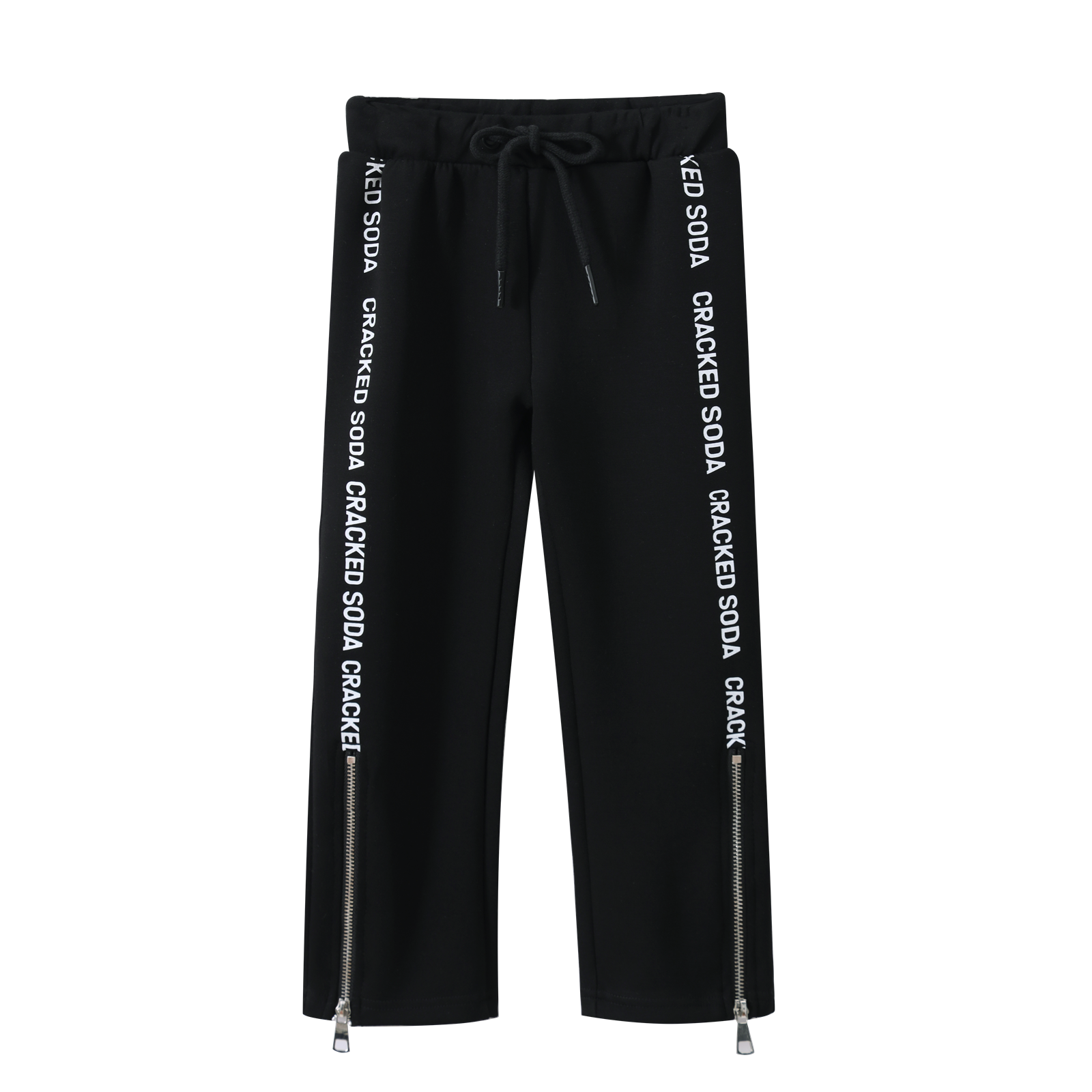 Harper Detailed Pant With Zip - Black-Clothing-Cracked Soda