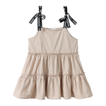 Harper Detailed Strap Dress - Sand-Clothing-Cracked Soda