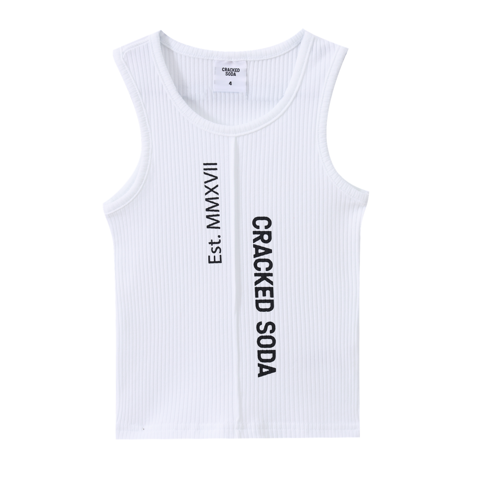 Jewel Detailed Tank - White-Clothing-Cracked Soda