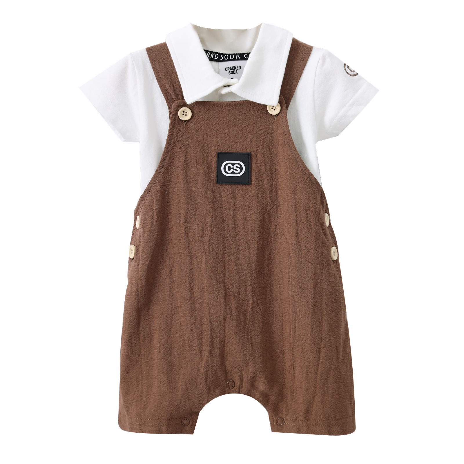Dash Linen Overall Set - Mocha-Clothing-Cracked Soda