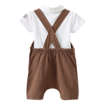 Dash Linen Overall Set - Mocha-Clothing-Cracked Soda