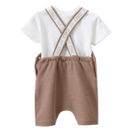 Dash Waffle Overall Set - Mocha-Clothing-Cracked Soda