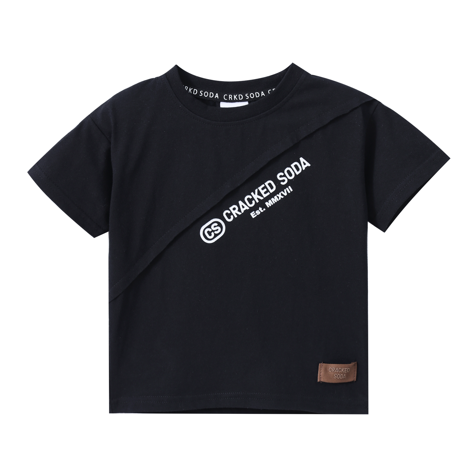 Malachi Printed Tee - Black-Clothing-Cracked Soda