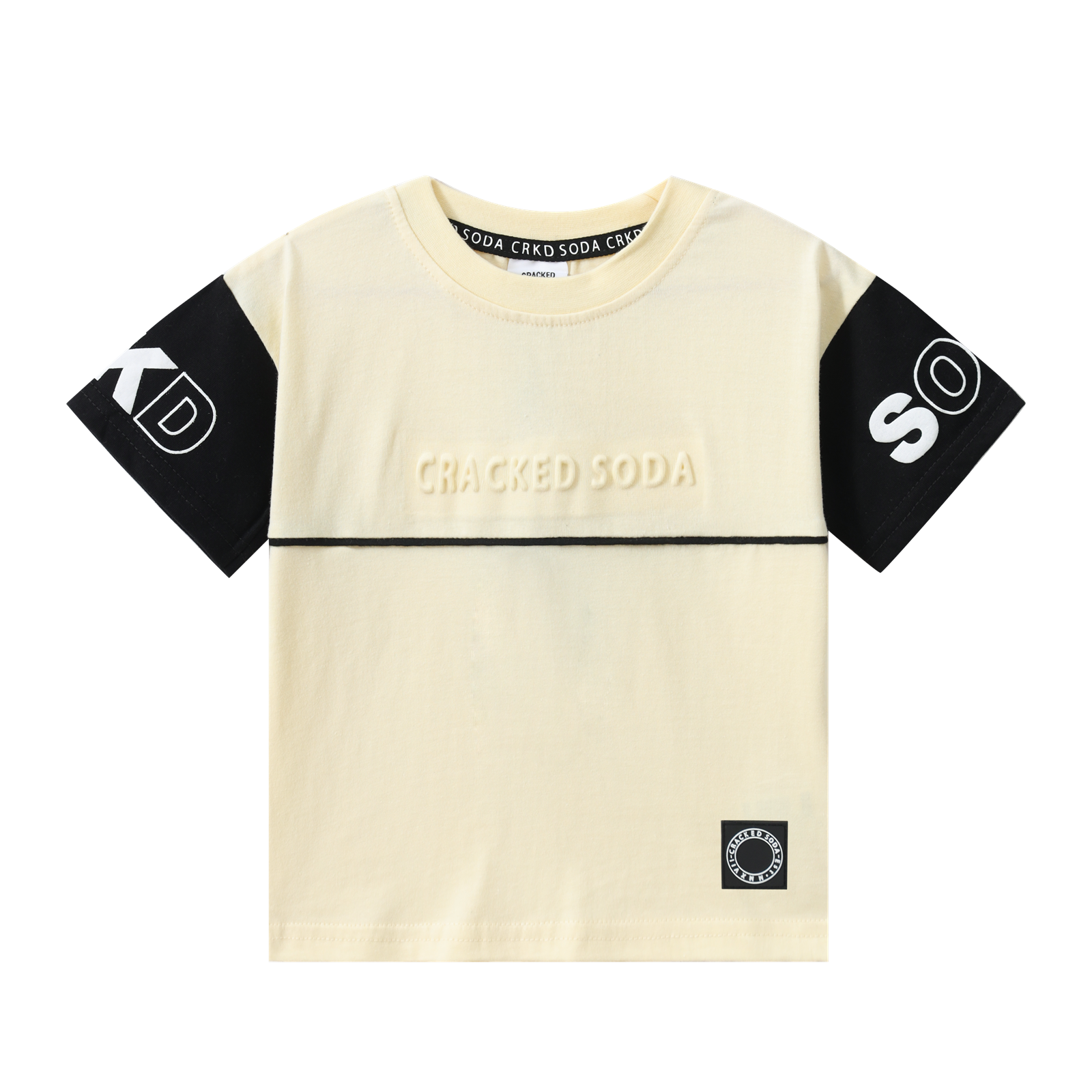 Asher CRKD SODA Tee - Sunbeam/Black-Clothing-Cracked Soda