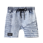 Rhodes Detailed Denim Shorts - Blue-Clothing-Cracked Soda
