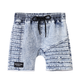 Rhodes Detailed Denim Shorts - Blue-Clothing-Cracked Soda