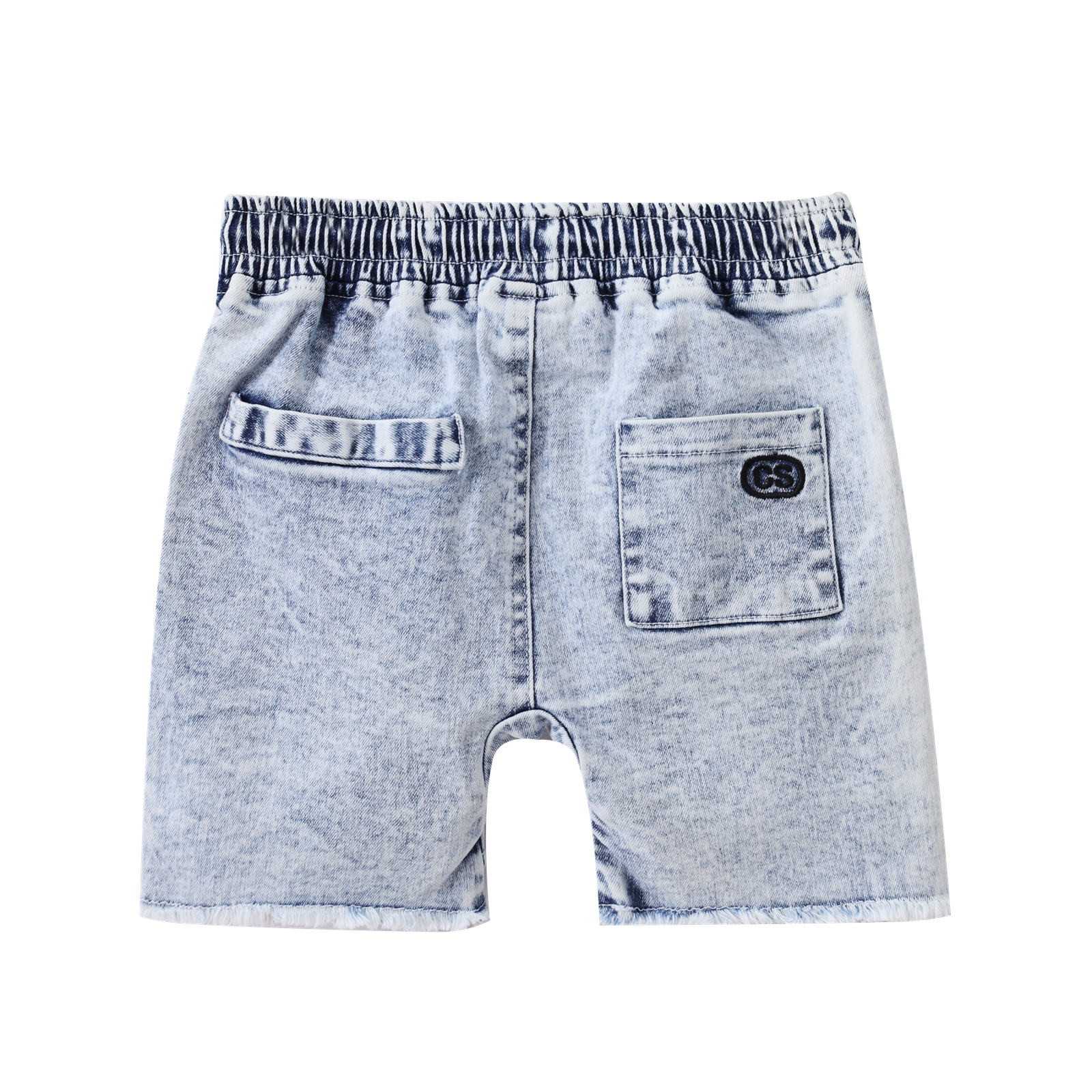 Rhodes Detailed Denim Shorts - Blue-Clothing-Cracked Soda