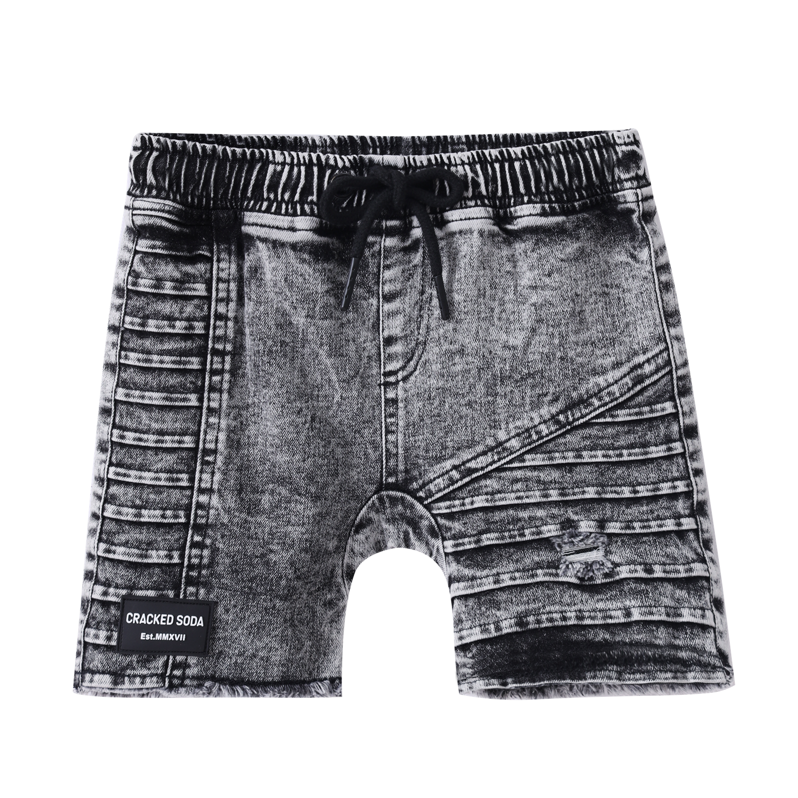 Rhodes Detailed Denim Shorts - Ash-Clothing-Cracked Soda