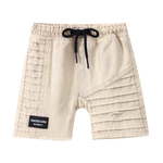 Rhodes Detailed Denim Shorts - Oat-Clothing-Cracked Soda