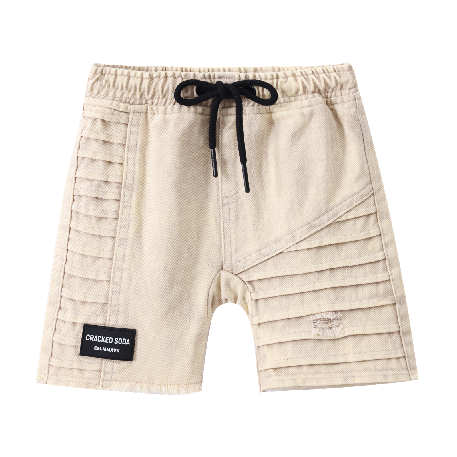 Rhodes Detailed Denim Shorts - Oat-Clothing-Cracked Soda