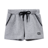 Ajax Textured Shorts - Grey-Shorts-Cracked Soda