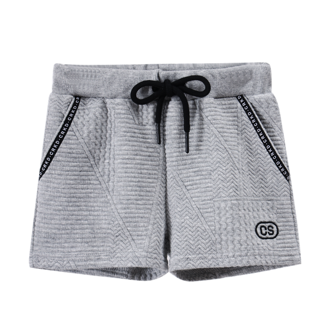 Ajax Textured Shorts - Grey-Shorts-Cracked Soda