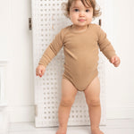 Winter Ribbed Fleece Bodysuit - Biscuit-Clothing-Cracked Soda