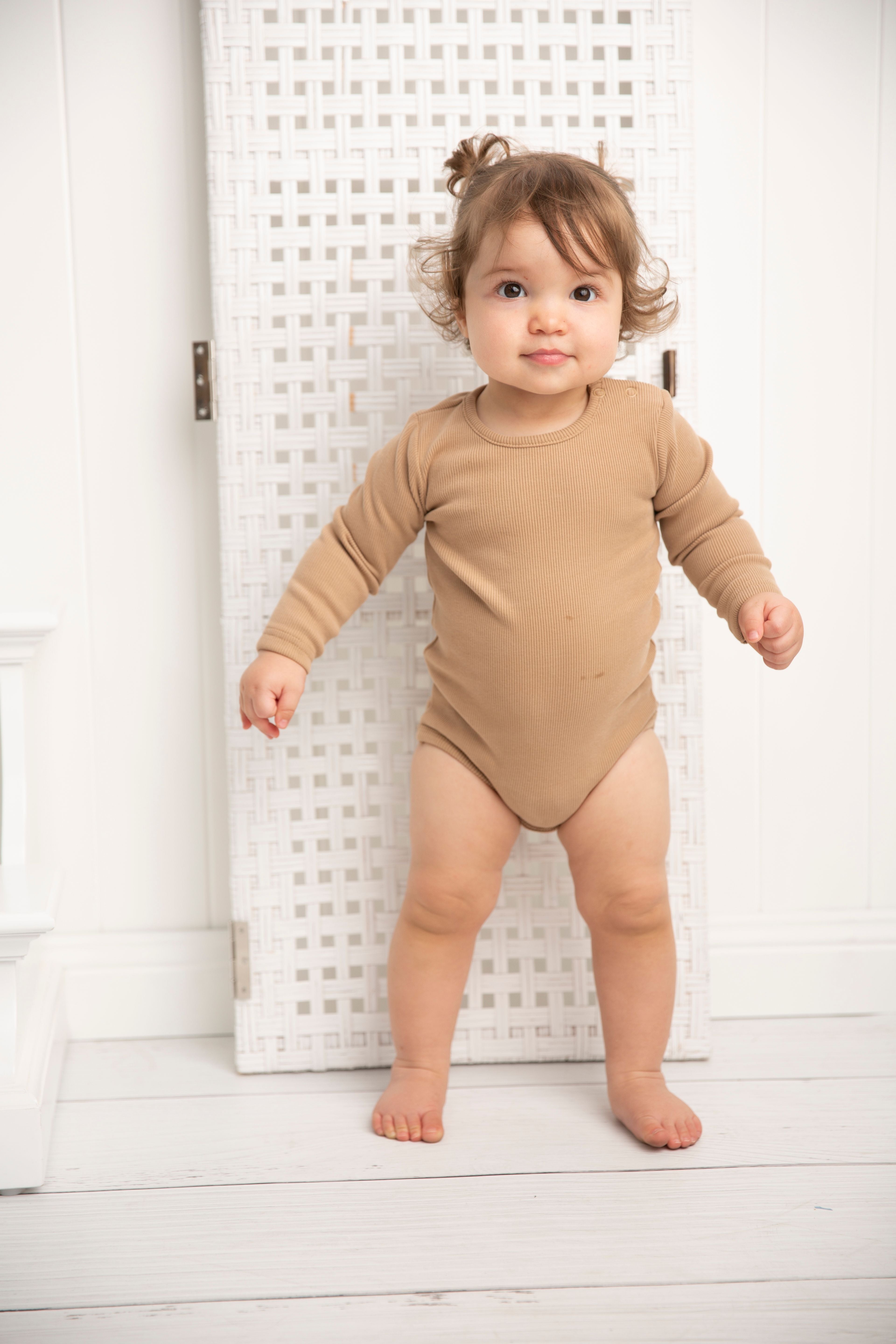 Winter Ribbed Fleece Bodysuit - Biscuit-Clothing-Cracked Soda