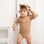 Winter Ribbed Fleece Bodysuit - Biscuit-Clothing-Cracked Soda