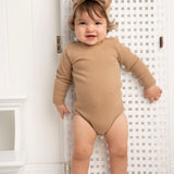 Winter Ribbed Fleece Bodysuit - Biscuit-Clothing-Cracked Soda