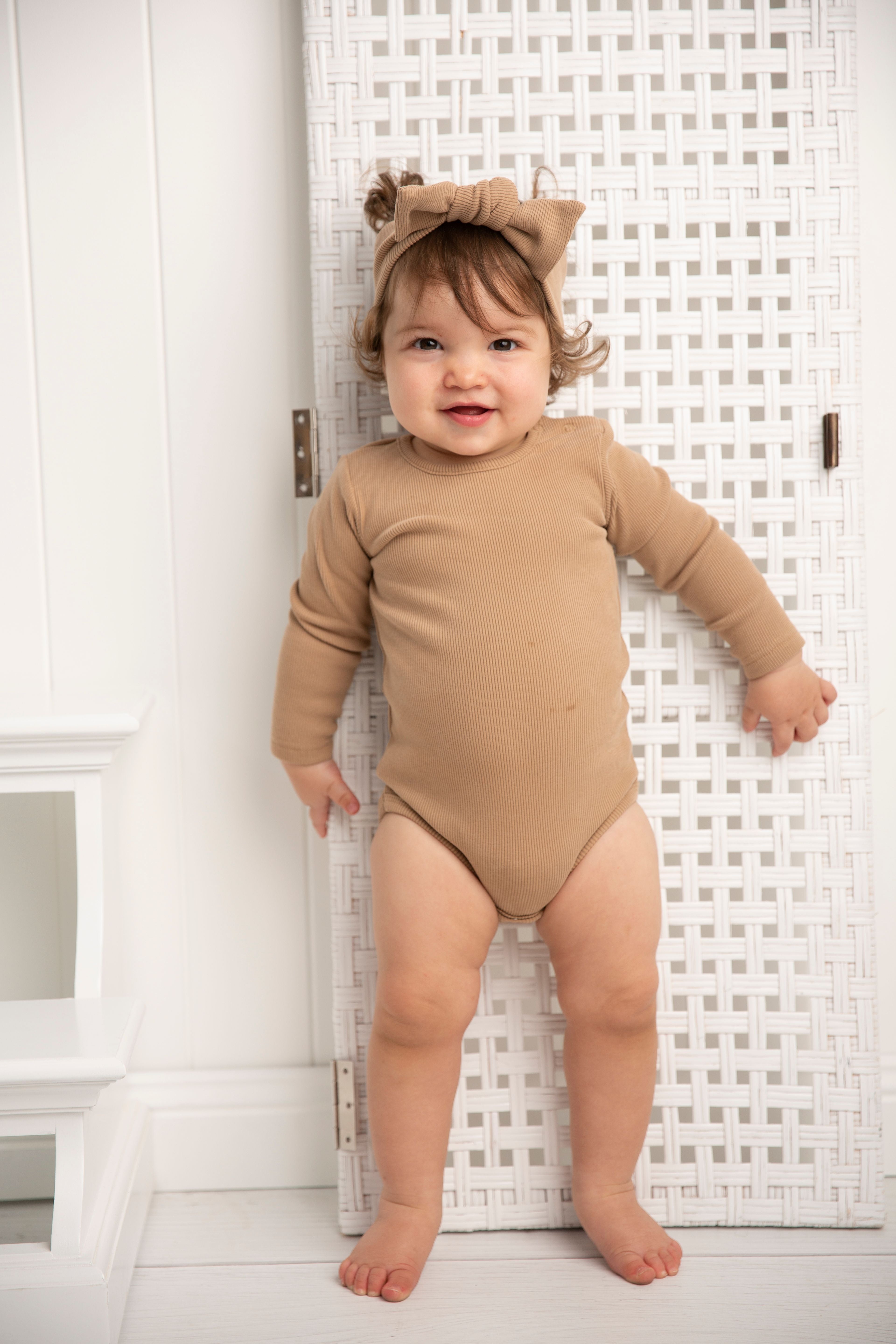 Winter Ribbed Fleece Bodysuit - Biscuit-Clothing-Cracked Soda