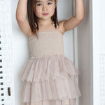 Harper Ruched Layered Tutu Sand-Clothing-Cracked Soda